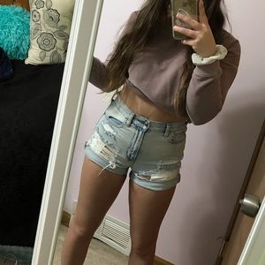 American Eagle Highwaisted Mom Shorts